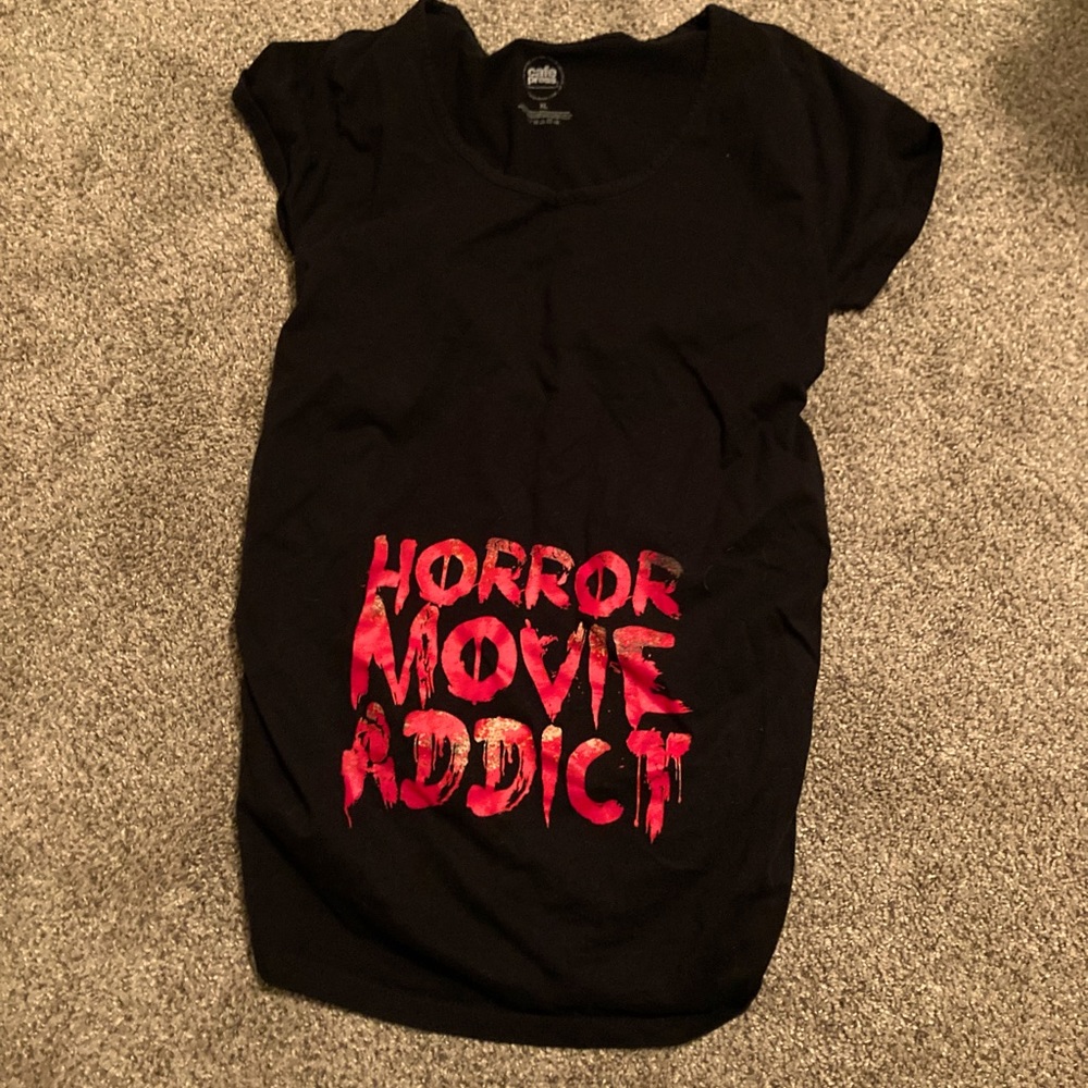 Horror Movie Addict Maternity Shirt